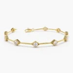 18k Milgrain Setting Diamond Infinity Bracelet 1.20 ctw