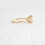 14k Solid Gold Cushion Cut Lab-Grown Diamond Engagement Ring - 图片 5