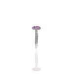 14k White Gold Pink Sapphire and Diamond Ring - Image 8
