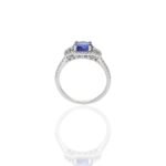 14K Solid Gold Brilliant Round Tanzanite And Diamond Ring - 图片 10
