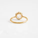 18K Solid Gold Lab-Grown Diamond Rose Basket Ring - Image 2