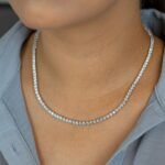 Lab Grown diamond tennis necklace, Tennis necklace, gold tennis necklace - Image 2