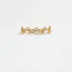14k Solid Gold Lab-Grown Diamond Chantilly Ring - Image 6