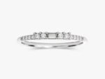 14K Solid Gold Vintage Inspired Baguette Cut Wedding Natural Diamond Ring for Women - Image 5