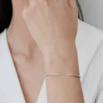 14k Cuff Diamond Bangle Bracelet 0.50 ctw - Image 3