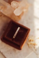 Baguette and Round Natural Diamond Milgrain Channel Set Band - Image 10