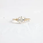 18K Solid Gold Oval Cut Lab-Grown Diamond Engagement Ring - Image 8