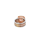 18K Solid Gold Morganite and Diamond Ring - Image 2