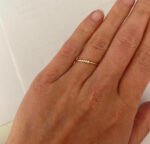 Minimalist Ring 14k Solid Gold Natural Diamond - Image 8
