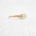 18K Solid Gold Oval Cut Lab-Grown Diamond Engagement Ring - Image 7