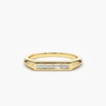 14k Unique Baguette Stackable Ring