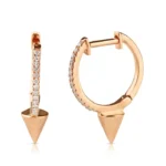 Avery Natural Diamond Spike Huggies