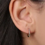 18k Gold Mini Baguette Heggie Earrings - Image 8