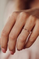Three Diamond Prong Set Band
