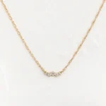 14k Solid Gold Natural Diamond Stars cape Necklace