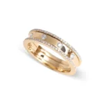 Madison 14 Karat Gold Wedding Band With Natural Diamonds - 图片 2