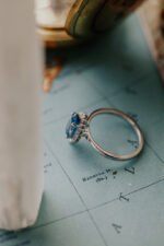 14K Solid Gold Montana Sapphire Ring - 图片 3