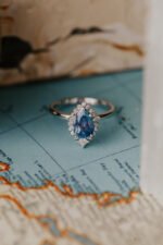 14K Solid Gold Montana Sapphire Ring - 图片 4