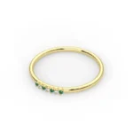 14K Solid Gold Emerald Wedding Ring - Image 6