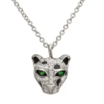 Natural Diamond Jaguar Necklace - Image 2