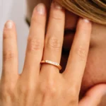 14k Unique Baguette Stackable Ring - Image 5