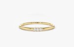 Minimalist Ring 14k Solid Gold Natural Diamond