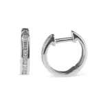 Alexandra Baguette Natural Diamond Hoops - Image 3