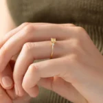 Lakeside Ring, .5ct. Yellow Cushion Cut Diamond - 图片 6