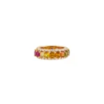14K Solid Gold Festival Princess Ring - 图片 2