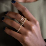 14k Solid Gold Lab-Grown Diamond Chantilly Ring - Image 3