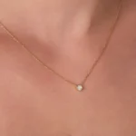 Diamond Bezel Necklace | Natural Diamond Necklace | Diamond Necklace for women - 图片 2