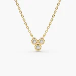 18k Bezel Set Trio Natural Diamond Necklace