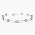 18k Milgrain Setting Diamond Infinity Bracelet 1.20 ctw - Image 5