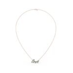18k Solid Gold Love Necklace in Natural Emerald - Image 2