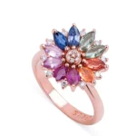 14K 纯金节日花开戒指