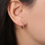 18k Gold Mini Baguette Heggie Earrings - Image 7
