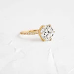 Nova Ring, Round Cut Diamond Engagement Ring - 图片 7