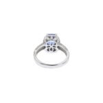 18K Solid Gold Tanzanite And Diamond Ring - Image 7