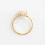 18K Solid Gold Lab-Grown Diamond Rose Basket Ring - Image 5