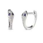 Natural Diamond and Emerald Hoops - 图片 4