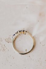 14K Solid Gold Flora Sapphire Tracer Band - 图片 3