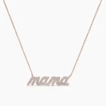 Natural Diamond Mama Necklace, Mother's Day Gift, Diamond Necklace, Mom Necklace - Image 6