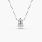 14K 0.20-0.50 ctw Prong Setting Natural Diamond Solitaire Necklace - Image 4