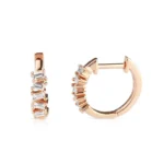 Chloe Baguette Natural Diamond Picket Hoops - 图片 3