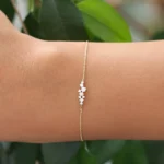 18k Solid Moissanite Diamond Cluster Bracelet - Image 9