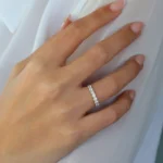 Gold 7 Stone Basket Setting Diamond Wedding Engagement Ring 0.70ctw - 图片 3