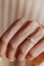 Emerald Cut Double Prong Lab-Grown Diamond Solitaire Ring - Image 2