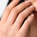 14K Gold Petite Natural Diamond Wedding Ring