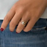 Lighthouse Ring, 0.5ct. Emerald Cut Diamond Moissanite Ring - Image 2