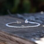 14K White Gold 4-Prong Moissanite Diamond Tennis Bracelet - 图片 4